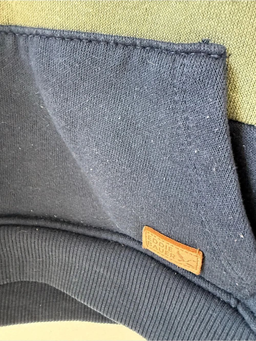 Eddie Bauer Kids Sherpa Lined Colorblock Hoodie 18M Green Navy